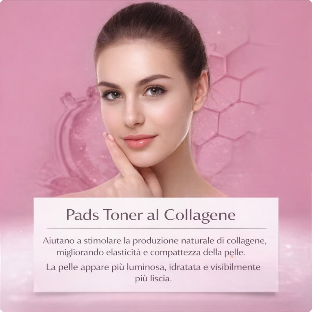 Pads Tonico al Collagene – Pelle Liscia, Idratata e Luminosa in un Solo Gesto