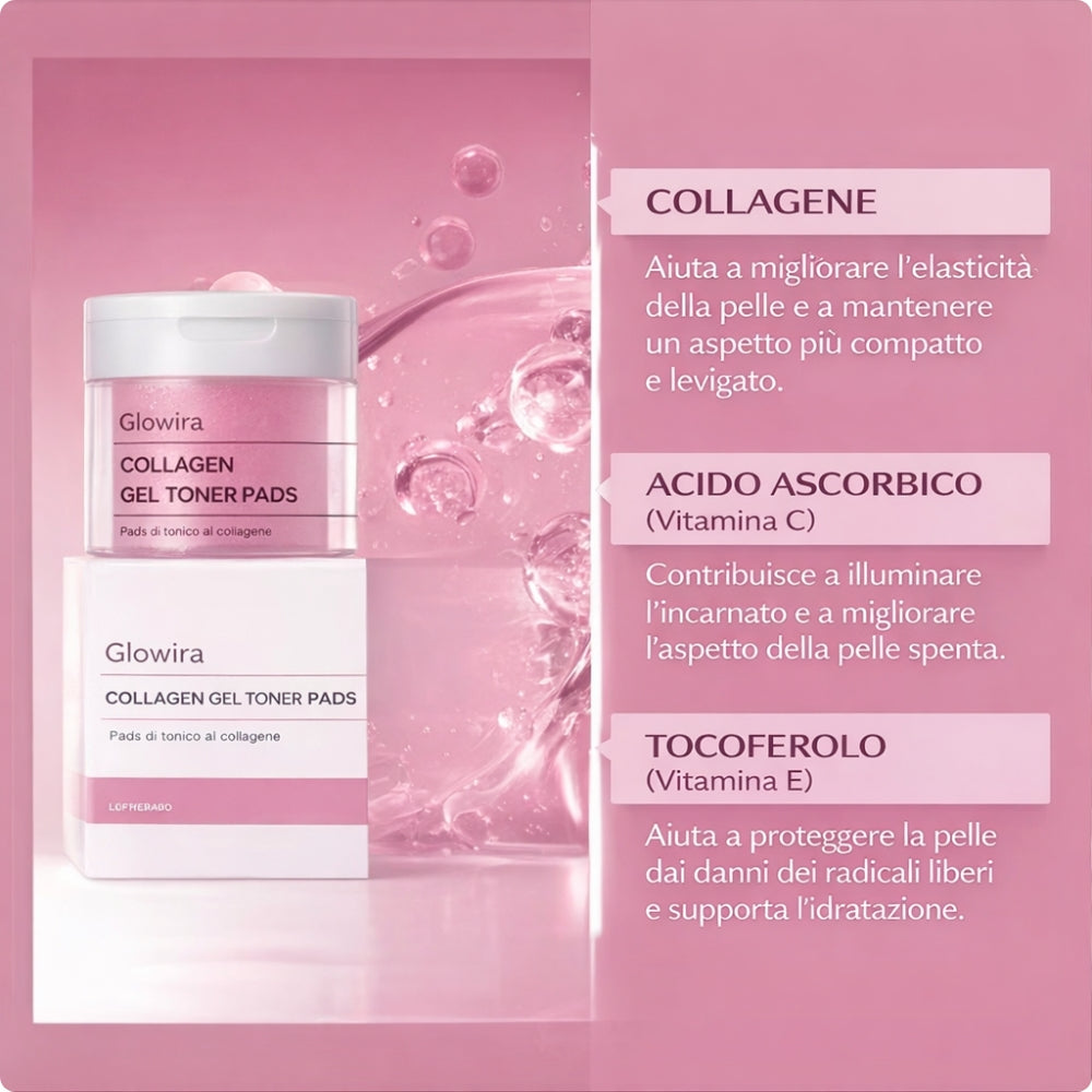 Pads Tonico al Collagene – Pelle Liscia, Idratata e Luminosa in un Solo Gesto