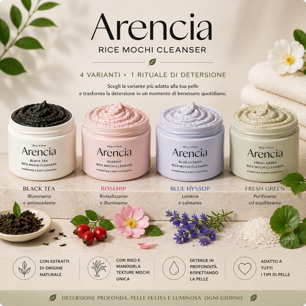 Arencia Rice Mochi Cleanser – Detergente Viso Idratante ed Esfoliante