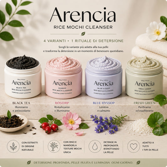 Arencia Rice Mochi Cleanser – Detergente Viso Idratante ed Esfoliante