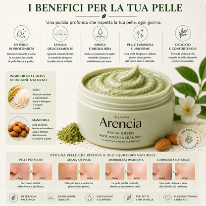 Arencia Rice Mochi Cleanser – Detergente Viso Idratante ed Esfoliante