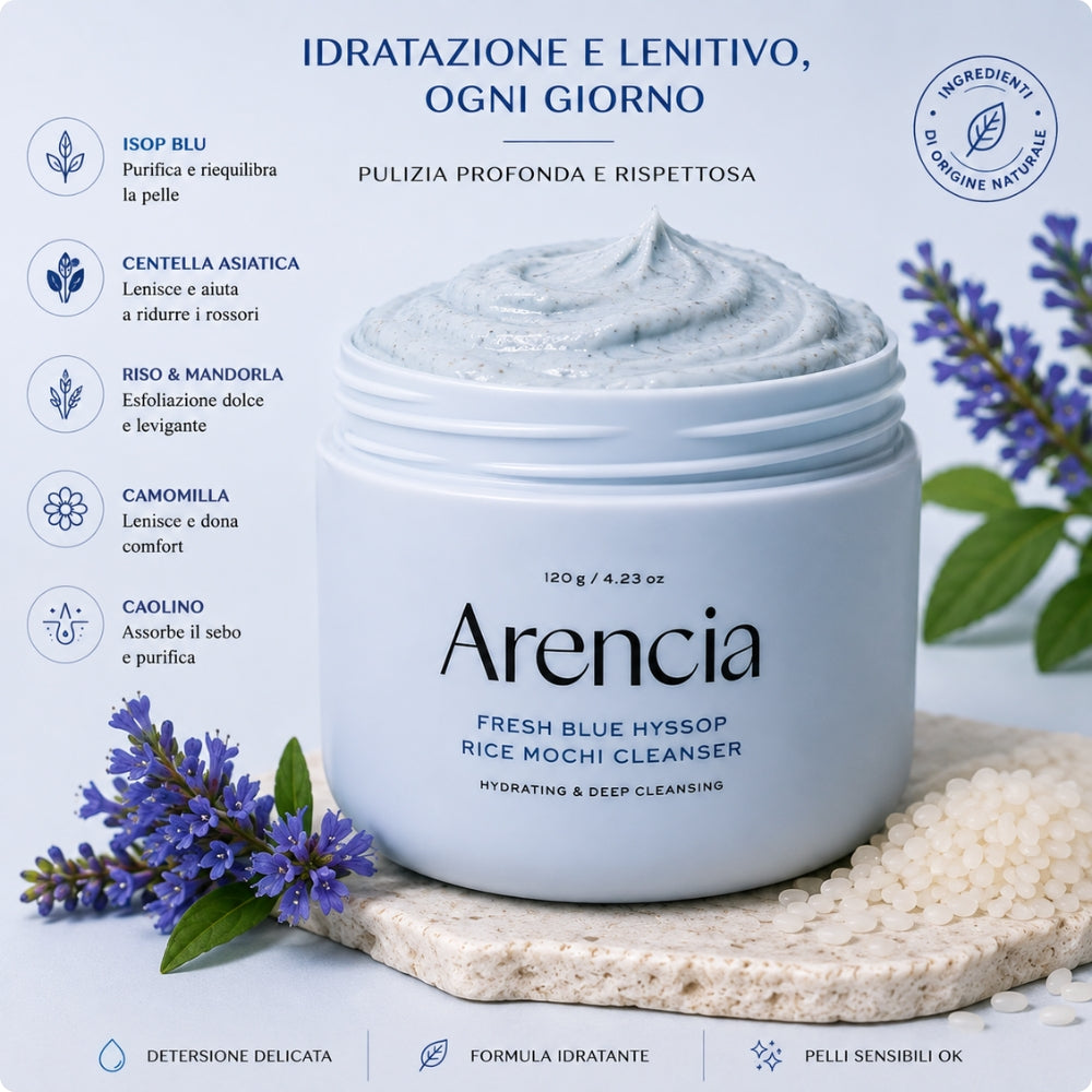 Arencia Rice Mochi Cleanser – Detergente Viso Idratante ed Esfoliante