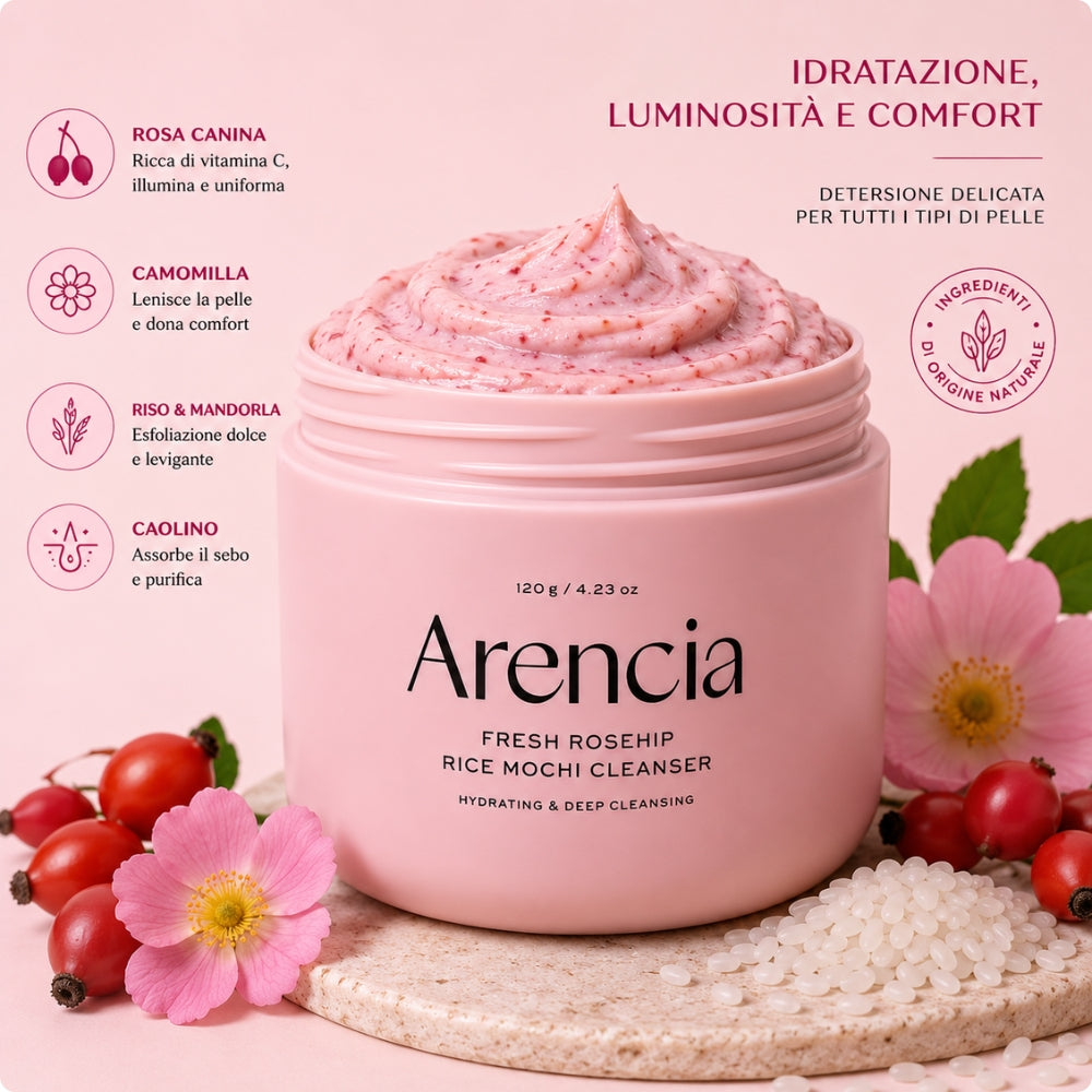 Arencia Rice Mochi Cleanser – Detergente Viso Idratante ed Esfoliante