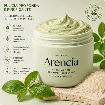 Arencia Rice Mochi Cleanser – Detergente Viso Idratante ed Esfoliante