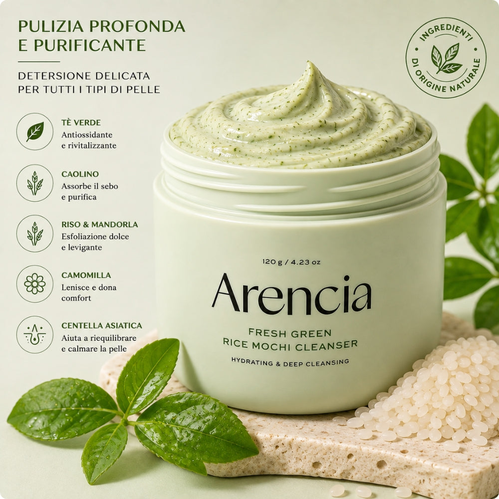 Arencia Rice Mochi Cleanser – Detergente Viso Idratante ed Esfoliante