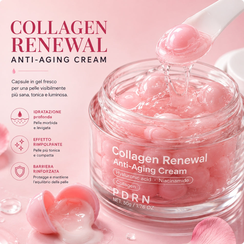 Crema Capsule PDRN al Collagene – Idratante e Rimpolpante