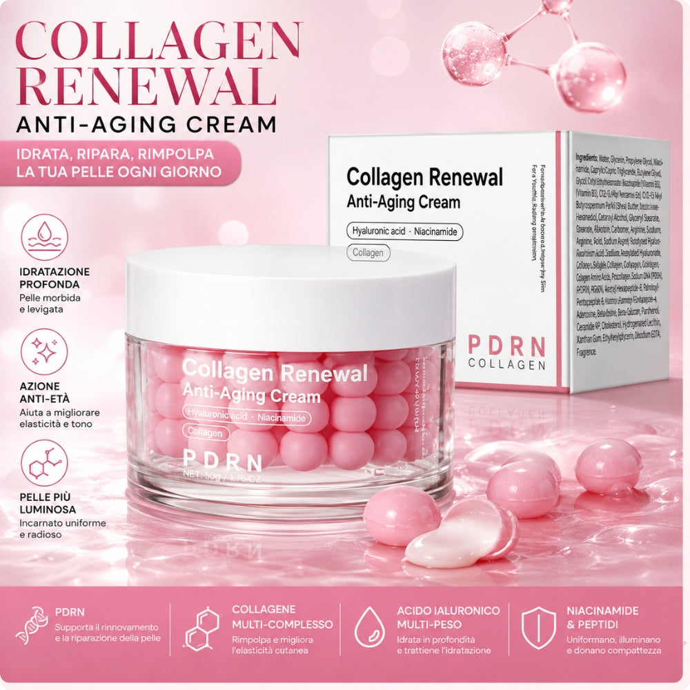 Crema Capsule PDRN al Collagene – Idratante e Rimpolpante