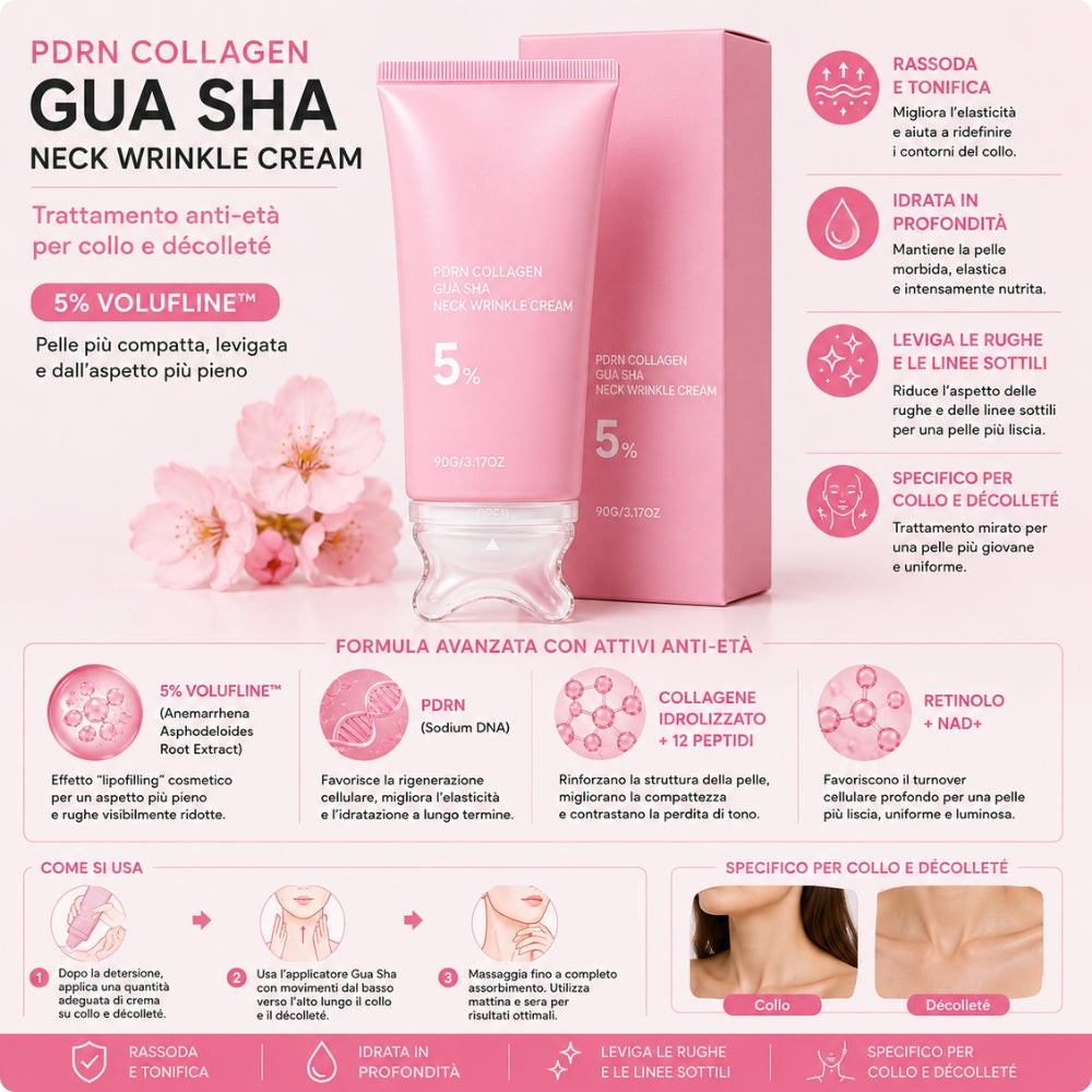 PDRN Collagen Gua Sha – Crema Collo e Décolleté