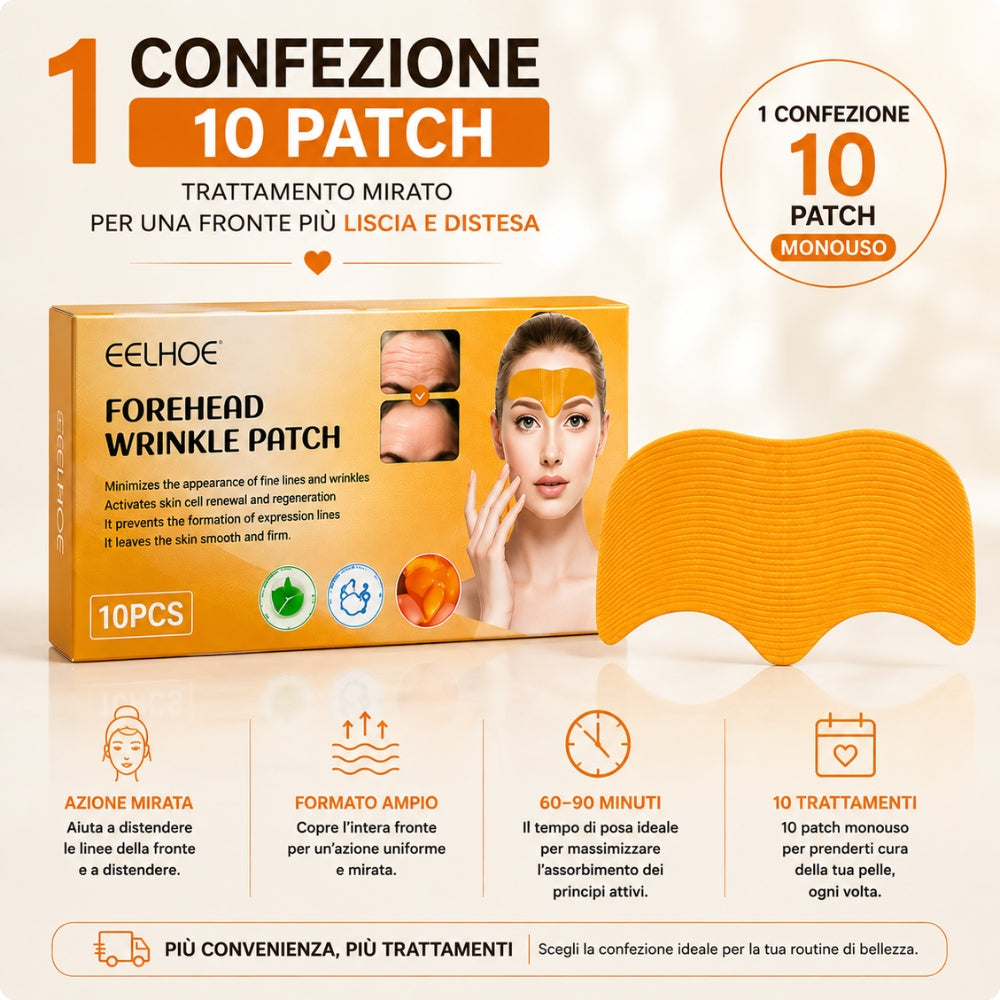 Patch Fronte Antirughe – 10 Patch Idratanti e Leviganti