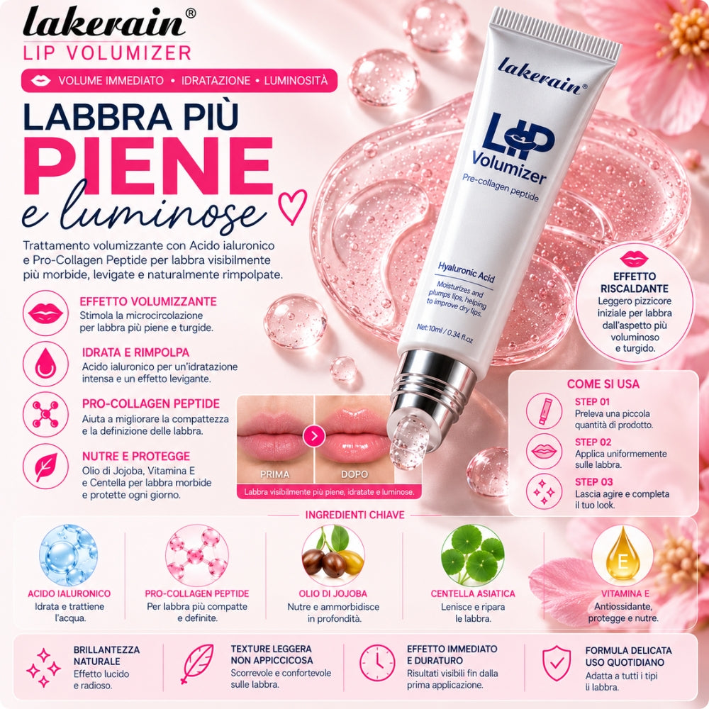 Lakerain Lip Volumizer – Acido Ialuronico & Peptidi