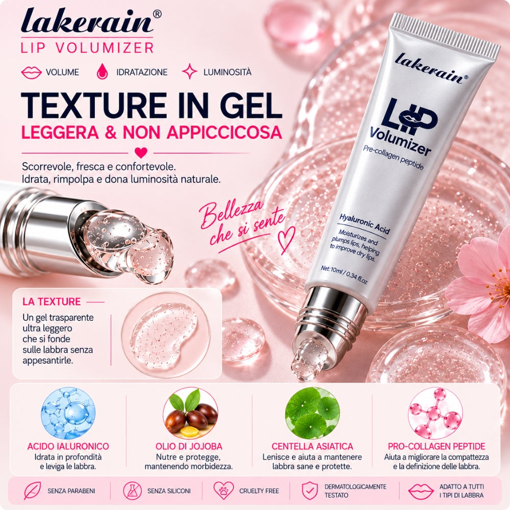 Lakerain Lip Volumizer – Acido Ialuronico & Peptidi