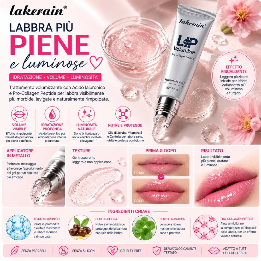 Lakerain Lip Volumizer – Acido Ialuronico & Peptidi