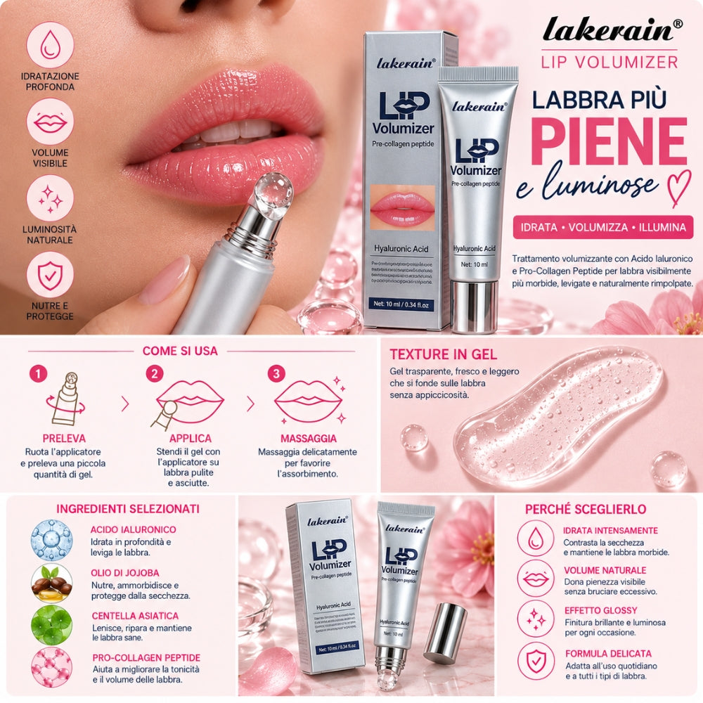 Lakerain Lip Volumizer – Acido Ialuronico & Peptidi