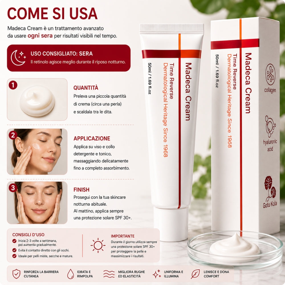 Madeca Cream alla Centella – Idratante, Lenitiva e Anti-Età