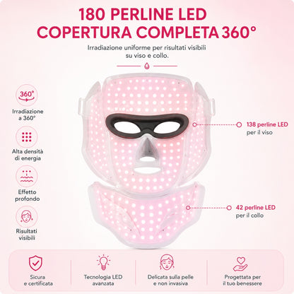 Maschera LED Viso Collo a 7 Colori