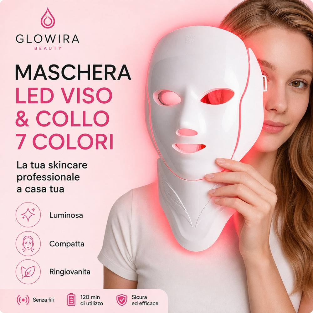 Maschera LED Viso Collo a 7 Colori