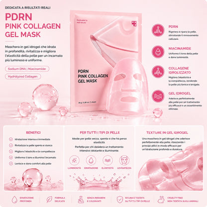Maschera Viso PDRN in Idrogel con Collagene e Niacinamide