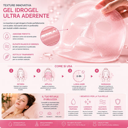 Maschera Viso PDRN in Idrogel con Collagene e Niacinamide