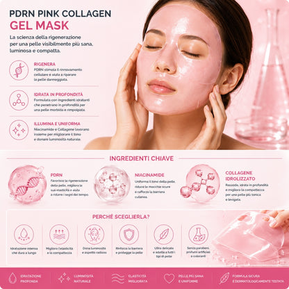 Maschera Viso PDRN in Idrogel con Collagene e Niacinamide