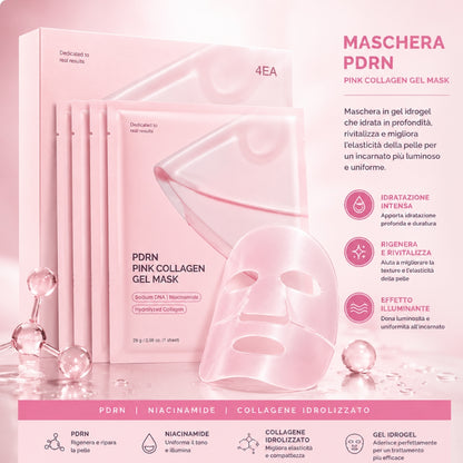 Maschera Viso PDRN in Idrogel con Collagene e Niacinamide