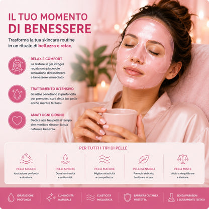 Maschera Viso PDRN in Idrogel con Collagene e Niacinamide