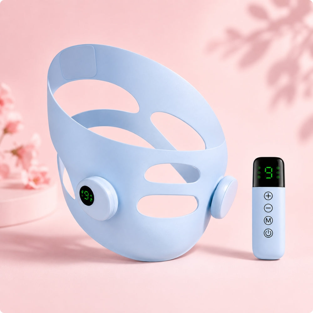 Maschera EMS Tonificante Viso – 6 Modalità e 9 Livelli di Intensità