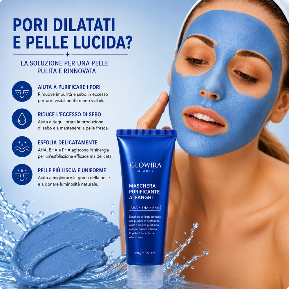 Maschera Purificante ai Fanghi con AHA, BHA e PHA