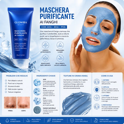Maschera Purificante ai Fanghi con AHA, BHA e PHA