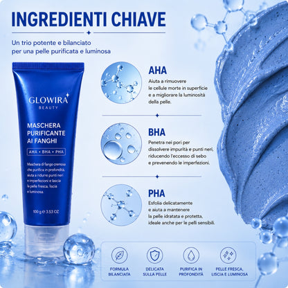 Maschera Purificante ai Fanghi con AHA, BHA e PHA