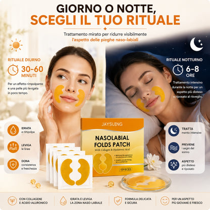 Patch Nasolabiali – 10 Patch con Collagene e Acido Ialuronico