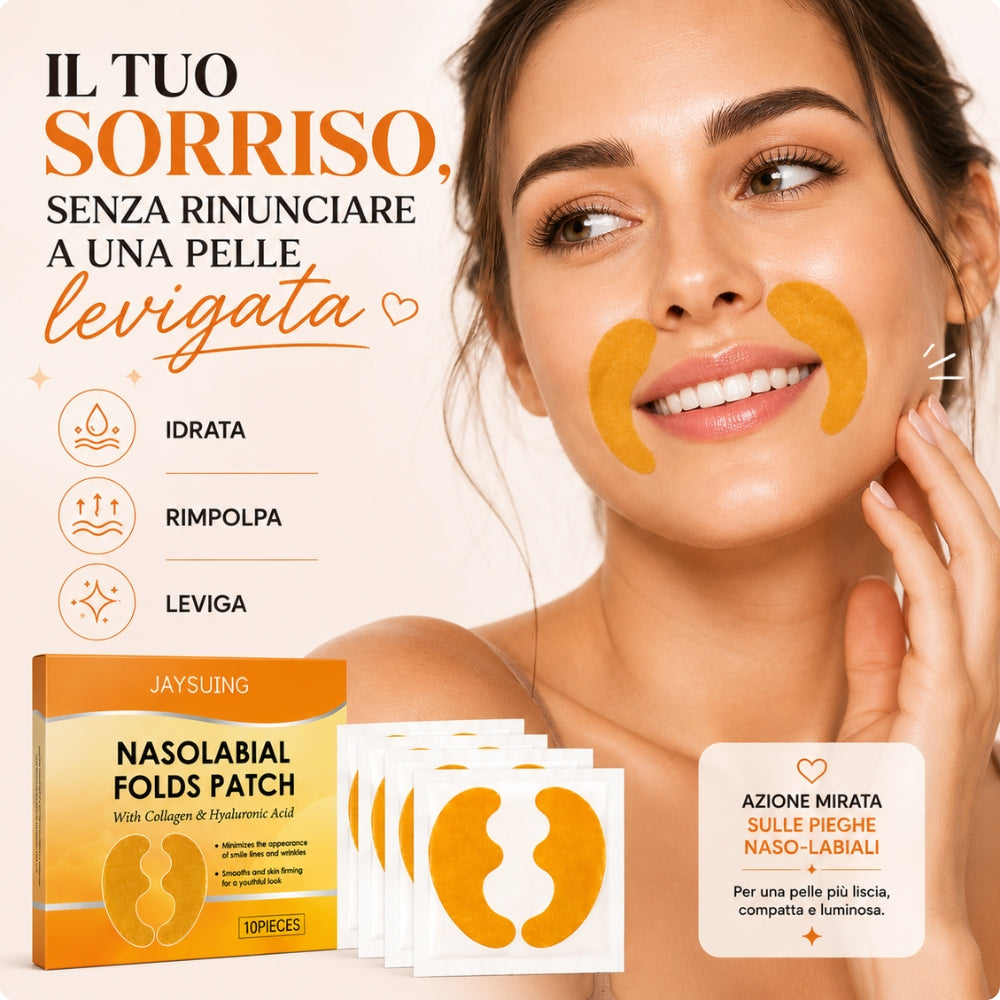Patch Nasolabiali – 10 Patch con Collagene e Acido Ialuronico