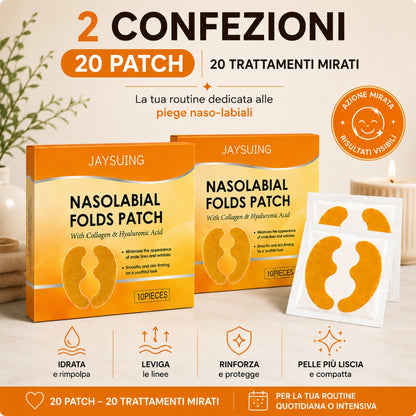 Patch Nasolabiali – 10 Patch con Collagene e Acido Ialuronico