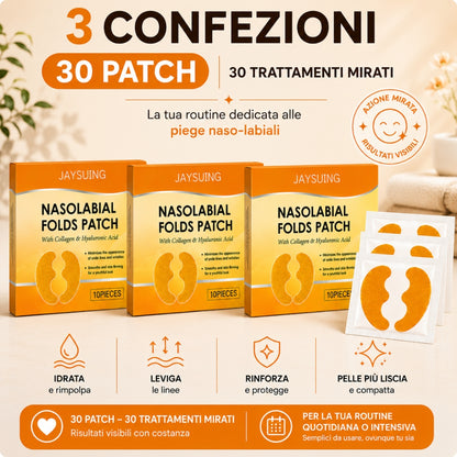 Patch Nasolabiali – 10 Patch con Collagene e Acido Ialuronico