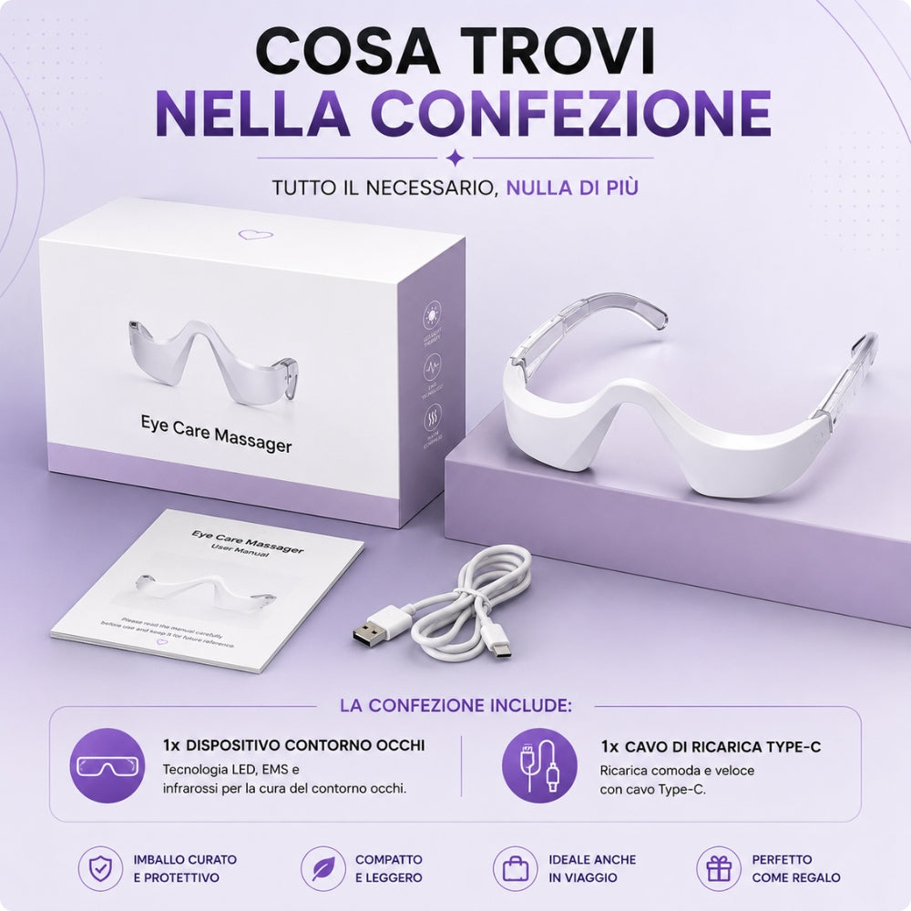 Dispositivo Contorno Occhi LED + EMS