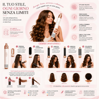 Multistyler 5 in 1 – Asciuga, Liscia, Arriccia e Volumizza