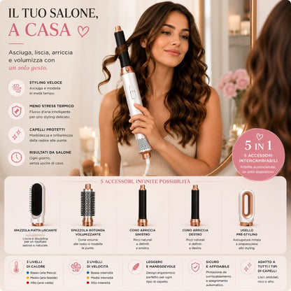 Multistyler 5 in 1 – Asciuga, Liscia, Arriccia e Volumizza