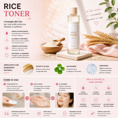 Rice Toner Illuminante al Riso