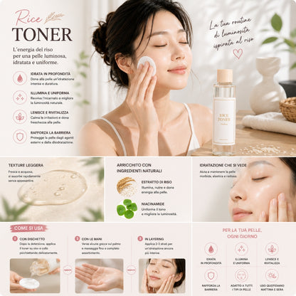 Rice Toner Illuminante al Riso