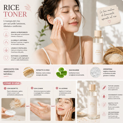 Rice Toner Illuminante al Riso