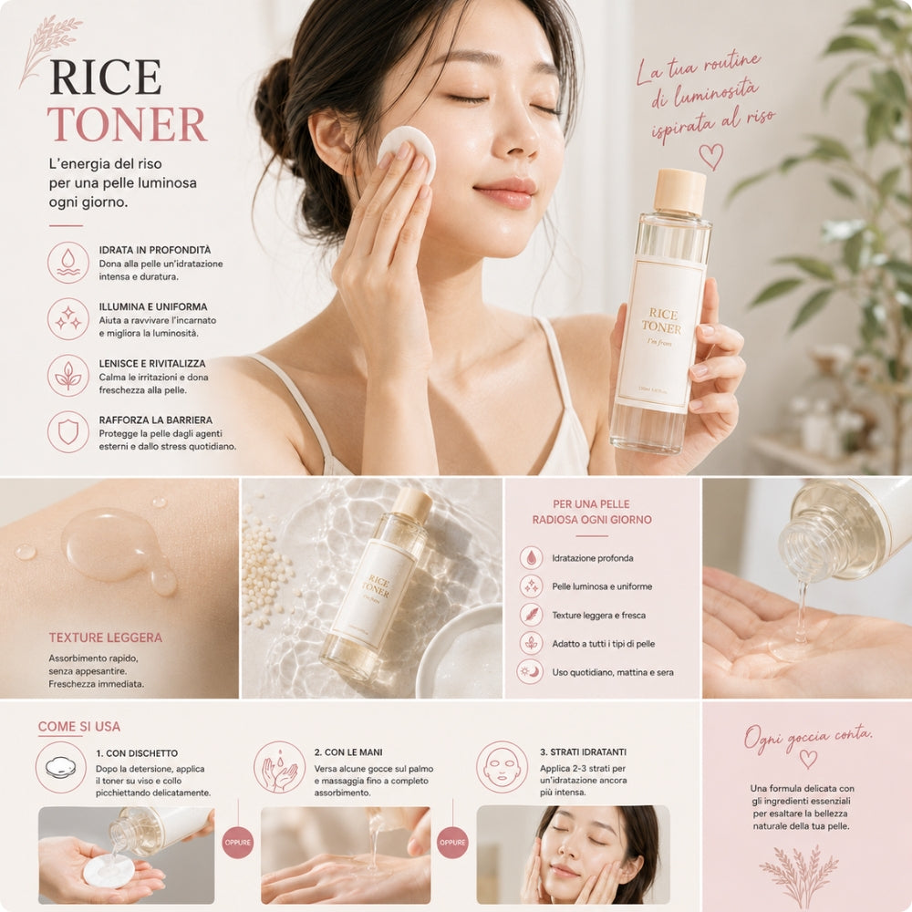 Rice Toner Illuminante al Riso
