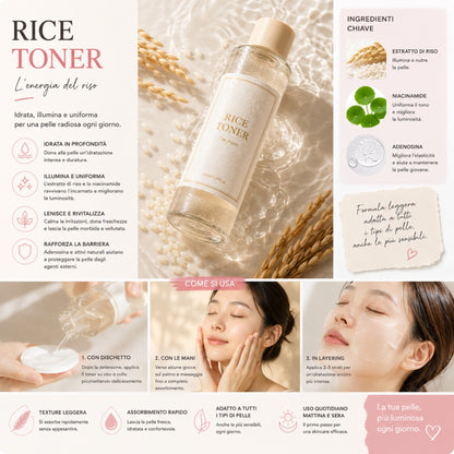 Rice Toner Illuminante al Riso