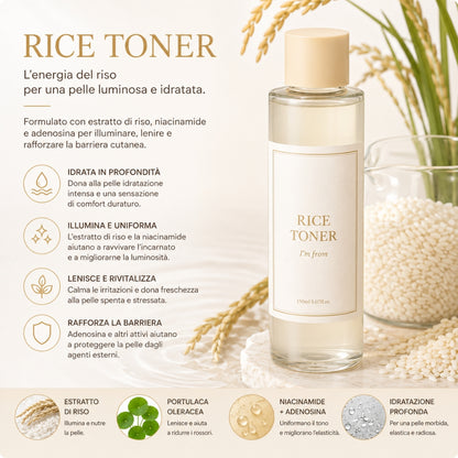 Rice Toner Illuminante al Riso