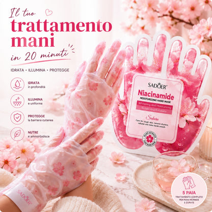 Maschera Mani Niacinamide & Sakura – Idratante e Illuminante